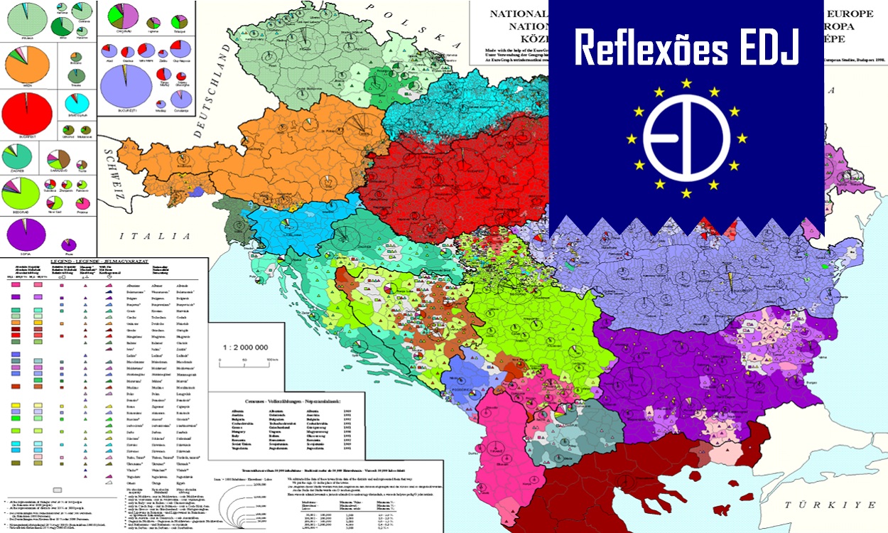 Mapa de todos os países com delegados ativos na EYCN: (1) Portugal